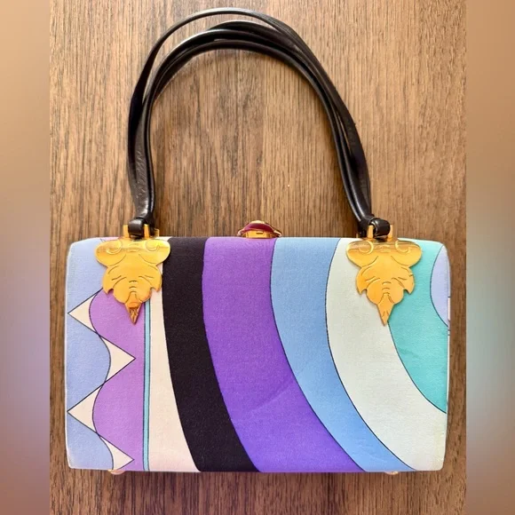 Vintage Emilio Pucci Top Handle Bag – Iconic Geometric Print - Picture 2 of 8